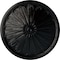 Ekena Millwork Brontes Ceiling Medallion (Fits Canopies up to 3 5/8"), Hand-Painted Jet Black, 25 1/2"OD x 5 1/2"P CM25BRBLF - alternate 1